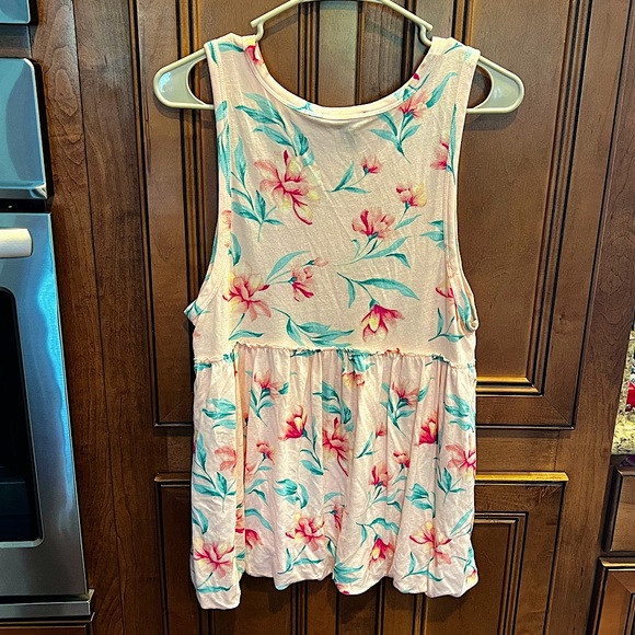 Forever 21 Pink Floral Tank Top Size Large - Picture 2 of 2
